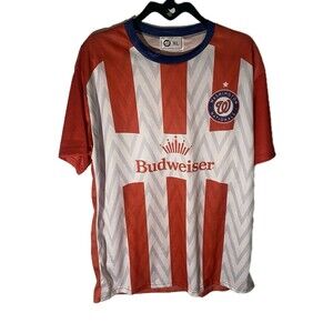 Washington Nationals Budweiser Promotional Shirt Adult XL Red White #24 Baseball